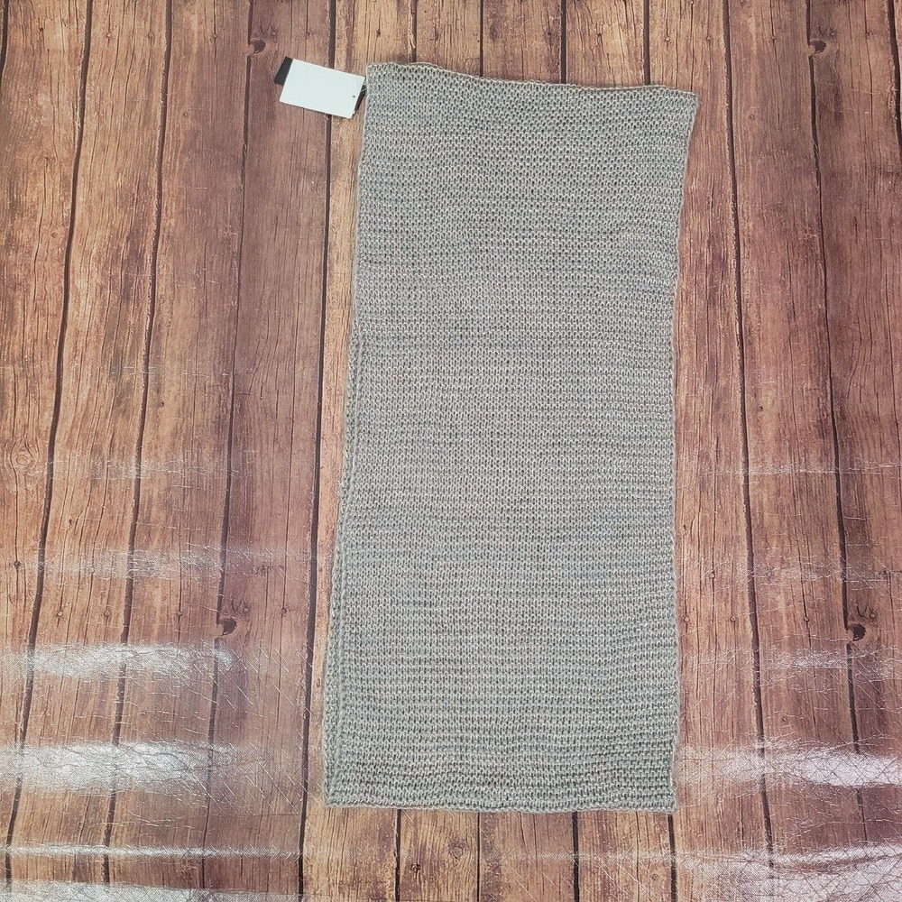 Steve Madden Womens Scarf Gray‎ One Size Infinity 58" x 13" Tight Knit